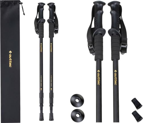 Outtec Wanderstöcke, Nordic Walking Stöcke - 65-135cm - Ultraleicht Trekkingstöcke für Damen und Herren - für Wande...