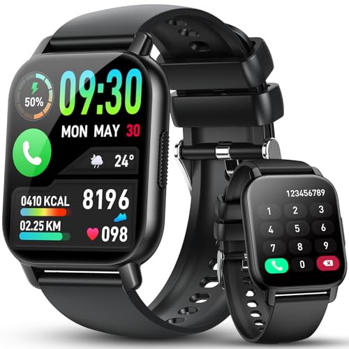 Smartwatch Damen Herren mit Telefonfunktion, 1.85'' Zoll HD Smart Watch, 112+ Sportmodi Sportuhr mit Pulsuhr/Schlafmonit...